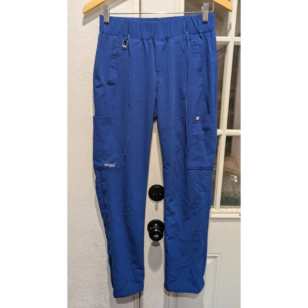 Lot of 2Greys Anatomy By Barco size XS Navy Blue and Royal Blue Scrub Pants 0111